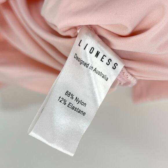 LIONESS | NWT Glory Mini Dress in Blush Pink Long Sleeve Boat Neck Jersey S - Picture 12 of 13